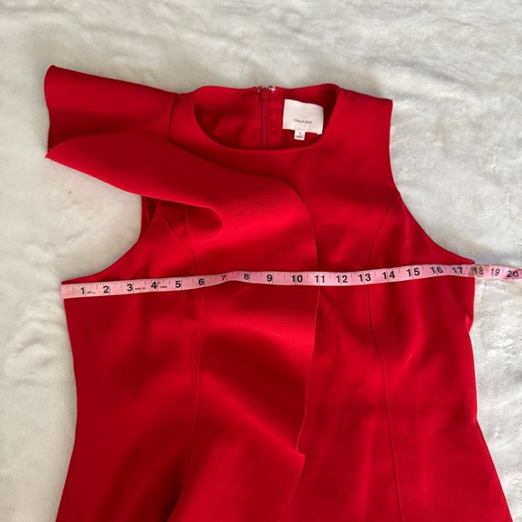 Cinq à Sept Red Ruffle Dress - Picture 6 of 9